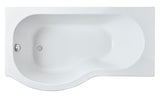Nuie P Shaped Shower Bath With Legs – 1500mm, 1600mm & 1700mm, photo 2