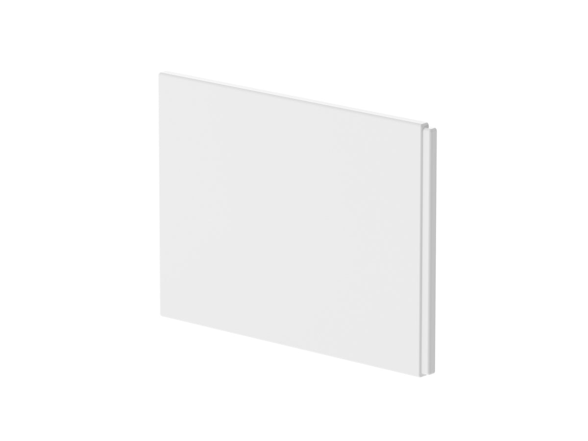 Nuie 700mm P-Shaped Acrylic Shower Bath End Panel – European White, photo 2