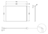 Nuie 700mm P-Shaped Acrylic Shower Bath End Panel – European White, photo 3