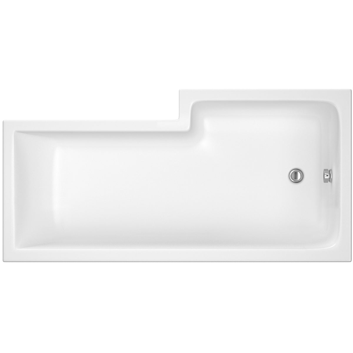 Nuie Square Shower Bath With Legs – 1500mm, 1600mm & 1700mm, photo 2
