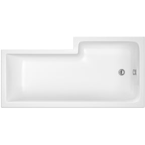 Nuie Square Shower Bath With Legs – 1500mm, 1600mm & 1700mm, photo 2