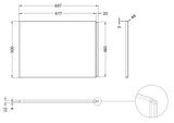 Nuie 700mm L-Shaped Acrylic Shower Bath End Panel – European White, photo 3