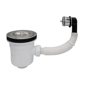 Nuie Basket Strainer Sink Waste – Polished Stainless Steel