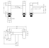 Nuie Windon Deck Mounted Bath Filler – Brushed Bronze, Matt Black, Brushed Pewter or Brushed Brass, photo 6
