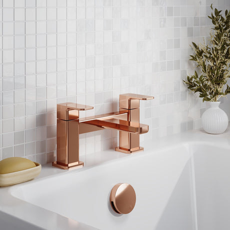 Nuie Windon Deck Mounted Bath Filler – Brushed Bronze, Matt Black, Brushed Pewter or Brushed Brass