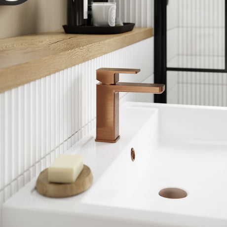 Nuie Windon Mono Basin Mixer With Push Button Waste