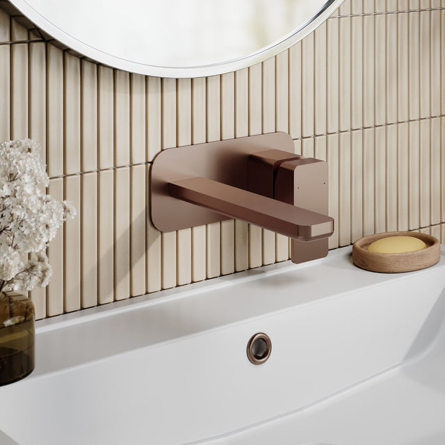 Nuie Windon 2 Tap Hole Wall Mounted Basin Mixer