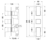 Nuie Windon Triple Thermostatic Shower Valve, photo 7