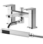 Nuie Windon Deck Mounted Bath Shower Mixer With Kit – Chrome, photo 2
