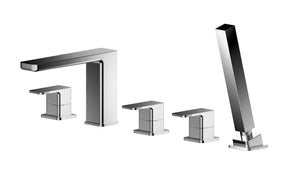 Nuie Windon 5 Tap Hole Deck Mounted Bath Shower Mixer – Chrome, photo 2
