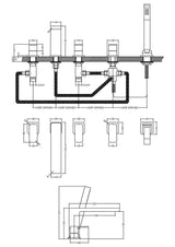 Nuie Windon 5 Tap Hole Deck Mounted Bath Shower Mixer – Chrome, photo 3