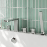 Nuie Windon 5 Tap Hole Deck Mounted Bath Shower Mixer – Chrome
