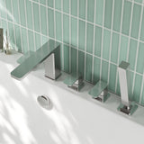 Nuie Windon 5 Tap Hole Deck Mounted Bath Shower Mixer – Chrome, photo 4