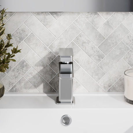 Nuie Windon Mini Mono Basin Mixer With Push Button Waste – Chrome