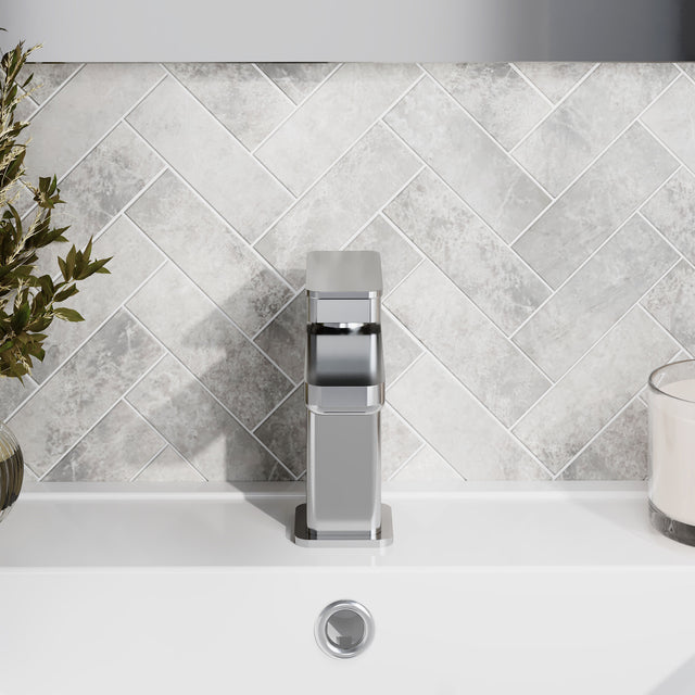 Nuie Windon Mini Mono Basin Mixer With Push Button Waste – Chrome