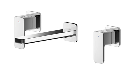 Nuie Windon 3 Tap Hole Wall Mounted Basin Mixer – Chrome, photo 2
