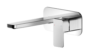 Nuie Windon 2 Tap Hole Wall Mounted Basin Mixer With Plate – Chrome, photo 2