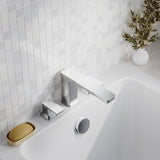 Nuie Windon 3 tap Hole Deck Mounted Bath Filler – Chrome, photo 4