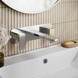 Nuie Windon 3 Tap Hole Wall Mounted Basin Mixer With Plate – Chrome