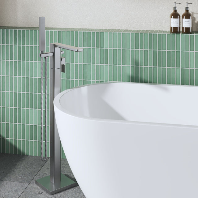 Nuie Windon Freestandning Bath Shower Mixer – Brushed Pewter