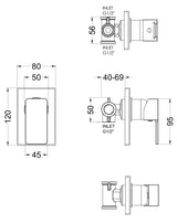 Nuie Windon Manual Shower Valve – Chrome, photo 3