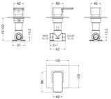 Nuie Windon Concealed Shower Valve – Chrome, photo 3
