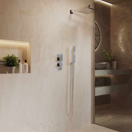 Nuie Windon Twin Thermostatic Shower Valve With Diverter
