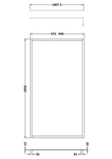 Nuie Outer Frame Wetroom Screen – 700mm, 760mm, 800mm, 900mm, 1000mm, 1100mm, 1200mm & 1400mm, photo 8