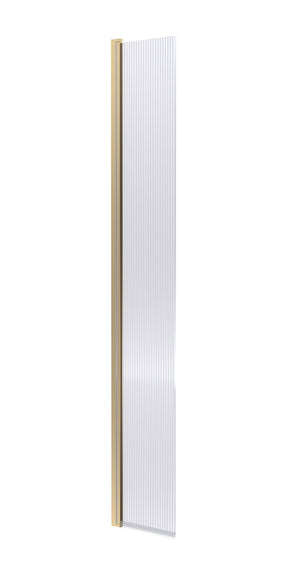 Nuie 320mm Semi-Frameless Fluted Hinged Wetroom Screen – Brushed Brass, Matt Black or Chrome