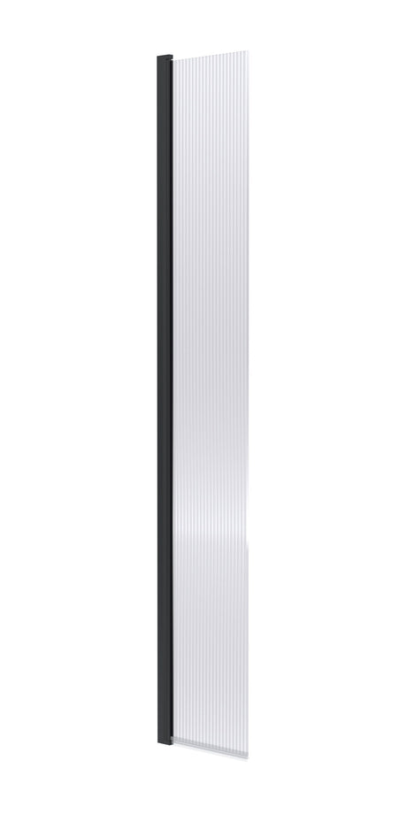 Nuie 320mm Semi-Frameless Fluted Hinged Wetroom Screen – Brushed Brass, Matt Black or Chrome, photo 2