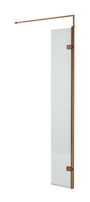 Nuie 320mm Hinged Flipper Screen 8mm Glass – Brushed Bronze or Chrome, photo 2