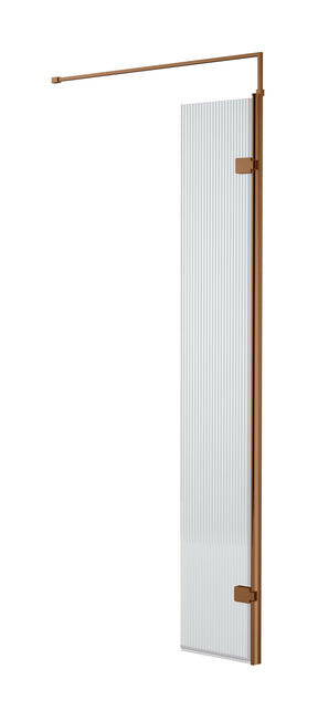 Nuie 320mm Hinged Flipper Screen 8mm Glass – Brushed Bronze or Chrome, photo 2