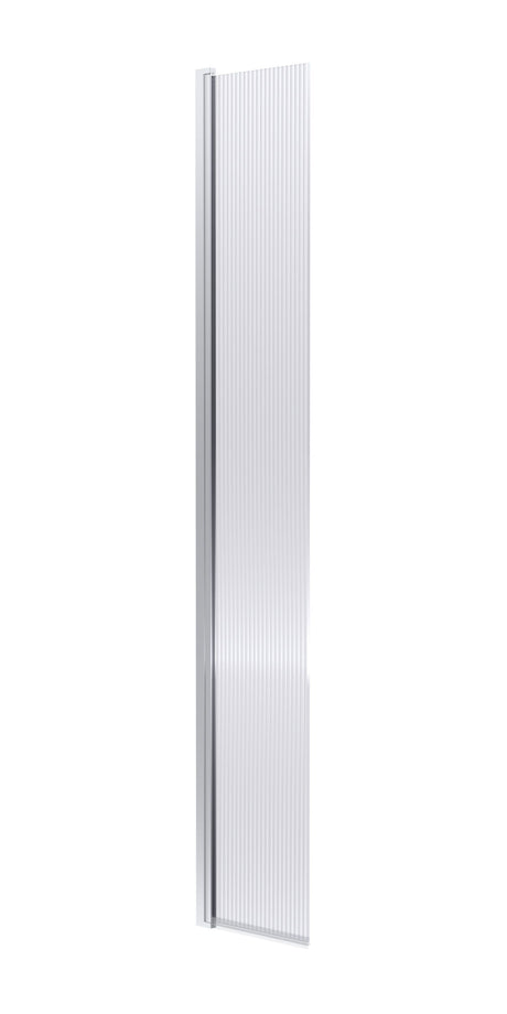 Nuie 320mm Semi-Frameless Fluted Hinged Wetroom Screen – Brushed Brass, Matt Black or Chrome, photo 3