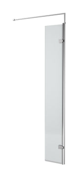 Nuie 320mm Fluted Hinged Wetroom Screen With Support Bar – Chrome