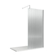 Nuie Semi-Frameless Fluted Wetroom Screen With Support Bar – 800mm, 900mm & 1000mm, photo 2