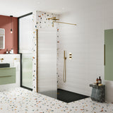Nuie Semi-Frameless Fluted Wetroom Screen – 850mm, 900mm, 950mm, 1000mm & 1050mm