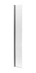 Nuie 300mm Frameless Hinged Wetroom Screen – Brushed Pewter