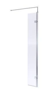 Nuie 320mm Semi-Frameless Hinged Wetroom Screen With Support Bar – Chrome, photo 2