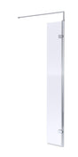 Nuie 320mm Semi-Frameless Hinged Wetroom Screen With Support Bar – Chrome, photo 2