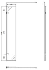 Nuie Semi-Frameless Wetroom Screen – 1850mm High – 200mm & 320mm, photo 4