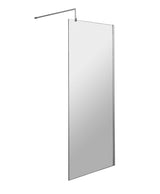 Nuie Semi-Frameless Wetroom Screen With Support Bar – 1850mm High – 700mm, 760mm, 800mm, 900mm, 1000mm, 1100mm, 1200mm & 1400mm, photo 2