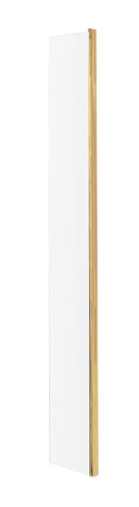Nuie 200mm Semi-Frameless Wetroom Return Screen – Brushed Brass