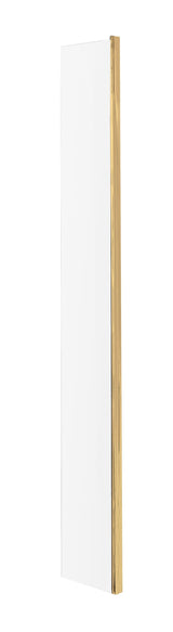 Nuie 200mm Semi-Frameless Wetroom Return Screen – Brushed Brass