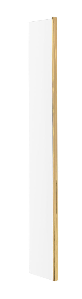 Nuie 200mm Semi-Frameless Wetroom Return Screen – Brushed Brass