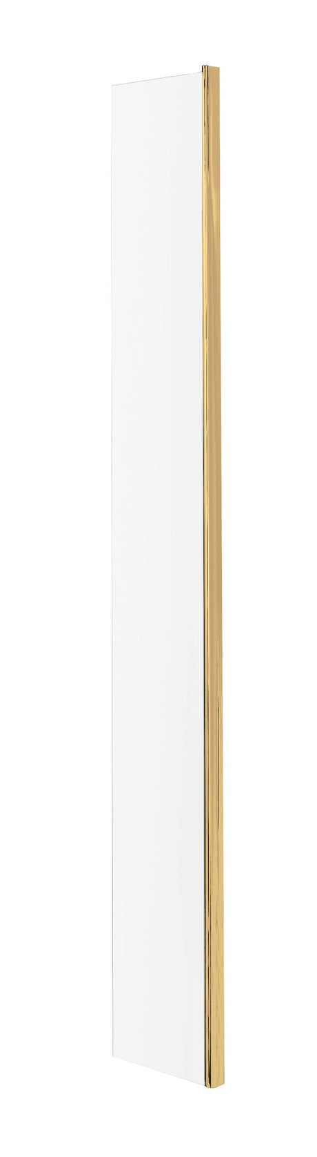 Nuie 200mm Semi-Frameless Wetroom Return Screen – Brushed Brass