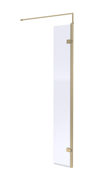 Nuie Semi-Frameless Wetroom Screen With Support Bar – 1850mm High – 320mm, 700mm, 760mm, 800mm, 900mm, 1000mm, 1100mm, 1200mm & 1400mm, photo 2