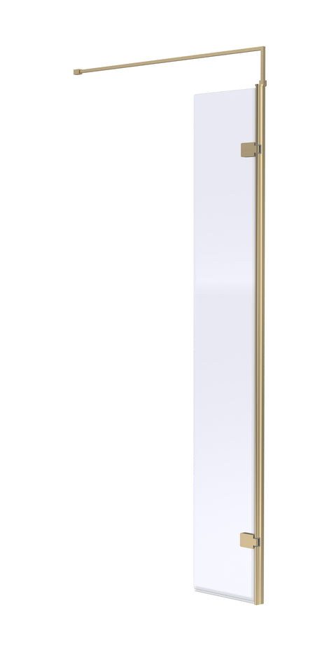 Nuie Semi-Frameless Wetroom Screen With Support Bar – 1850mm High – 320mm, 700mm, 760mm, 800mm, 900mm, 1000mm, 1100mm, 1200mm & 1400mm, photo 2