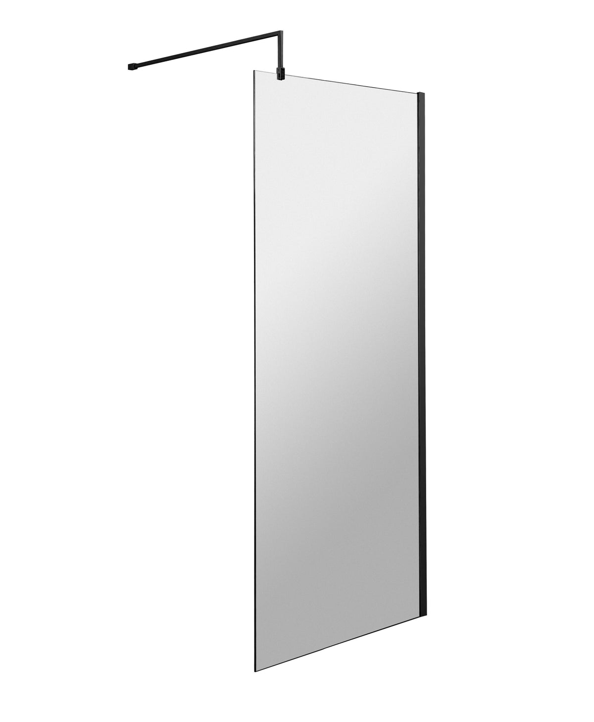 Nuie Semi-Frameless Wetroom Screen With Support Bar – 1850mm High – 700mm, 760mm, 800mm, 900mm, 1000mm, 1100mm, 1200mm & 1400mm, photo 2