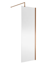 Nuie Semi-Frameless Wetroom Screen With Support Bar – 1850mm High – 700mm, 760mm, 800mm, 900mm, 1000mm, 1100mm, 1200mm & 1400mm