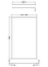 Nuie Framed Wetroom Screen – 1850mm High – 700mm, 760mm, 800mm, 900mm, 1000mm, 1100mm, 1200mm & 1400mm, photo 7
